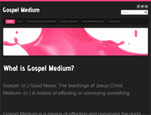 Tablet Screenshot of gospelmedium.com